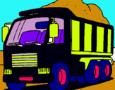 Dibuix Camió de càrrega pintat per maria h c .