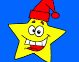 Dibuix estrella de nadal pintat per Bon  nadal i bones festes
