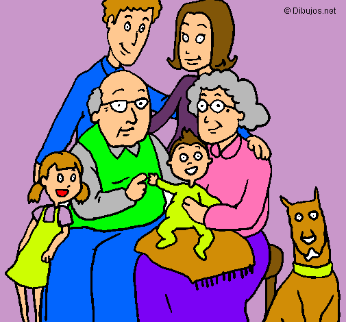 Dibuix Família pintat per la familia
