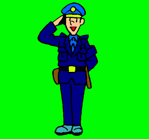 Policia saludant