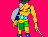 Dibuix Gladiador pintat per ADJU