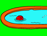 Dibuix Pilota a la piscina pintat per JAN EXPÓSITO ROMERO
