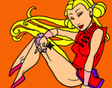 Dibuix Princesa ninja pintat per joana  portas  busquets