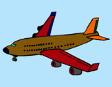 Dibuix Avió de passatgers  pintat per alex 