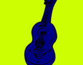 Dibuix Guitarra espanyola pintat per eric