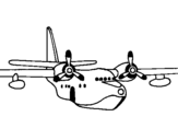 Dibuix Avió pintat per josep