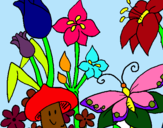 Dibuix Fauna i flora pintat per julia belles lopez