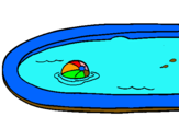 Dibuix Pilota a la piscina pintat per lliiddiiaa   g.s.