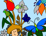 Dibuix Fauna i flora pintat per laia 36