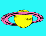 Dibuix Saturn pintat per andrea