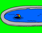 Dibuix Pilota a la piscina pintat per bncs cvbx cxnegbewvfds<gc