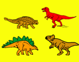 Dibuix Dinosauris de terra pintat per dinosaures