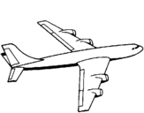 Dibuix Avió pintat per marc