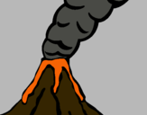 Dibuix Volcà pintat per laura mallofre