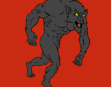 Dibuix Home llop pintat per Abel