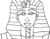 Dibuix Tutankamon pintat per marc