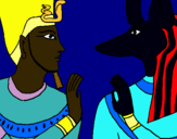 Dibuix Ramsès i Anubis pintat per JUDITH
