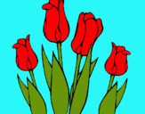 Dibuix Tulipes pintat per Anna*