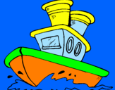 Dibuix Vaixell en el mar  pintat per ARNAAU.5