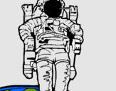 Dibuix Astronauta pintat per unai