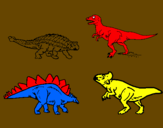 Dibuix Dinosauris de terra pintat per JAUME CASASNOVAS