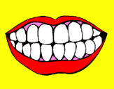 Dibuix Boca i dents pintat per julia
