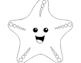 Dibuix Estrella de mar pintat per pallaso