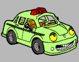 Dibuix Herbie taxista pintat per MARGA
