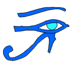 Dibuix Ull Horus pintat per bernat