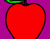 Dibuix poma pintat per ELOI TORRAS