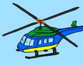 Dibuix Helicòpter  pintat per JOAN