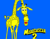 Dibuix Madagascar 2 Melman pintat per pau