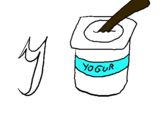 Dibuix Iogurt pintat per M