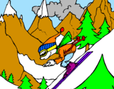 Dibuix Esquiador pintat per martinbelio