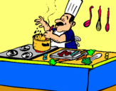 Dibuix Cuiner en la cuina pintat per STEL