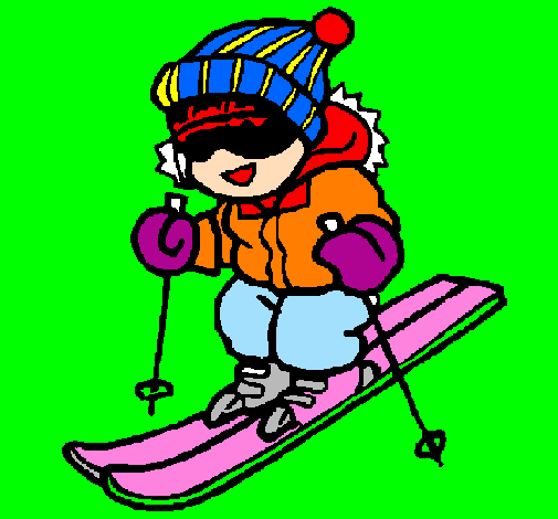 Nen esquiant 