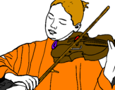 Dibuix Violinista  pintat per nazarena
