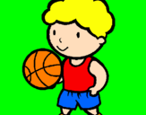 Dibuix Jugador de bàsquet pintat per marc lafuente suñol