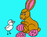 Dibuix Pollet, conillet i ous pintat per m aAAAAAAAAAAAAAAAAAAAAAA