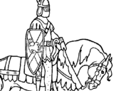 Dibuix Cavaller a cavall pintat per ADRIA