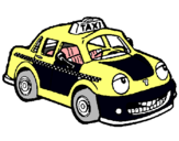 Dibuix Herbie taxista pintat per taxi