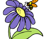 Dibuix Margarida amb abella pintat per esttelaa
