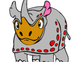 Dibuix Rinoceront  pintat per ALEX