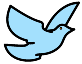 Dibuix Colom de la pau pintat per paloma