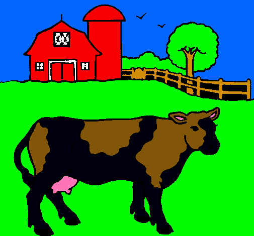 Vaca pasturant