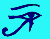 Dibuix Ull Horus pintat per Tux
