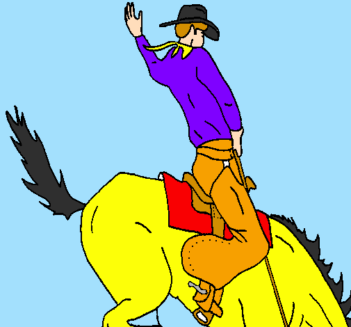 Dibuix Vaquer a cavall pintat per POL PORCEL   15-12-08
