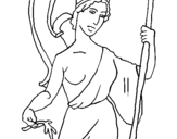 Dibuix Atenea pintat per joana