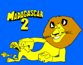 Dibuix Madagascar 2 Alex pintat per pau