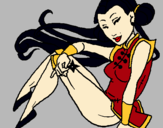 Dibuix Princesa ninja pintat per Laia